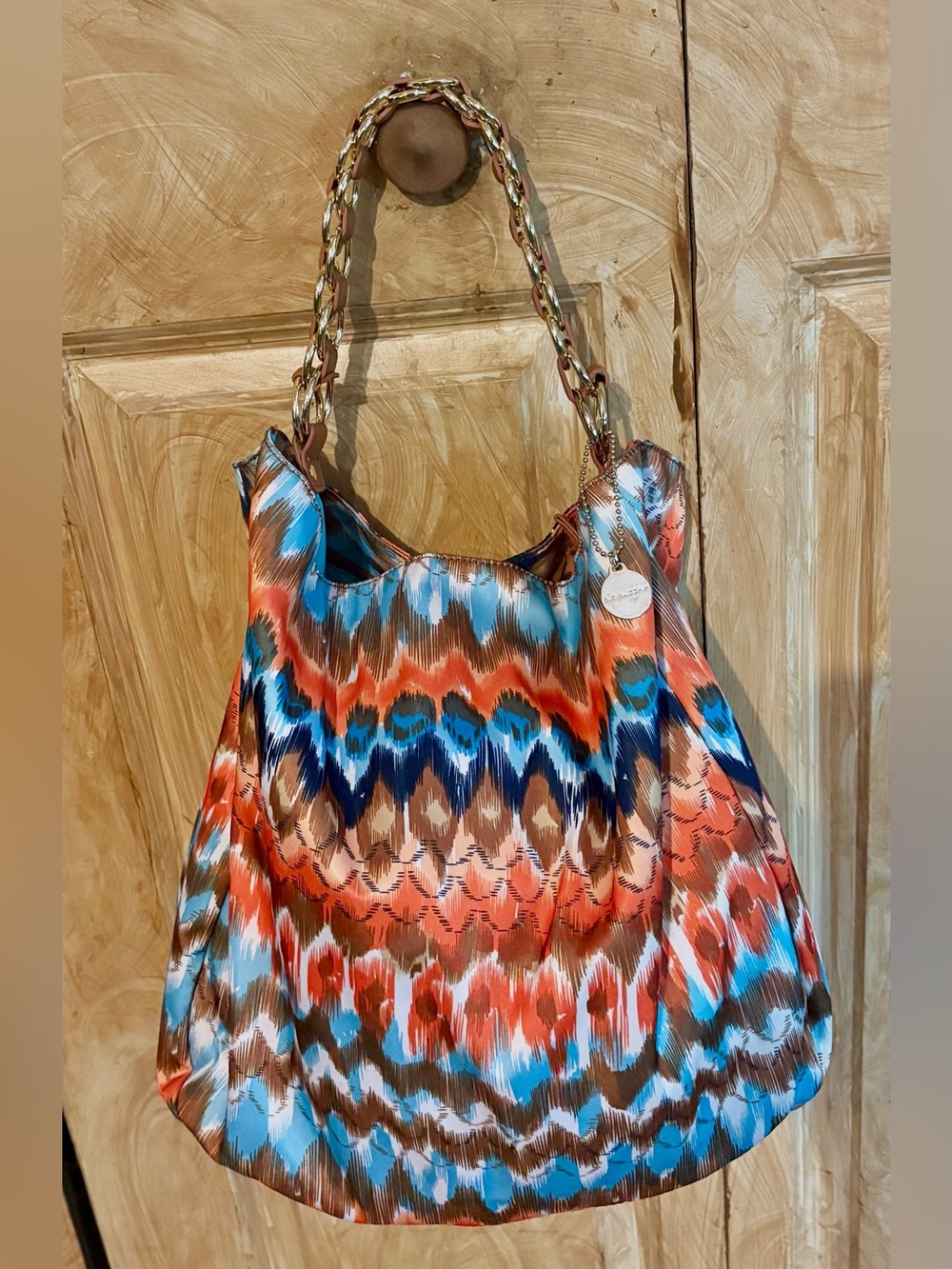Big Buddah Colorful Patterned Shoulder Tote Bag NWOT